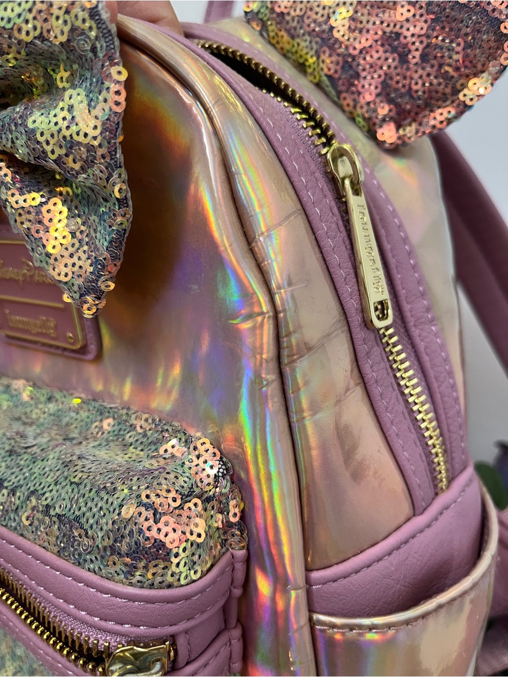 Loungefly Iridescent Sequin Mini Backpack - Picture 9 of 9